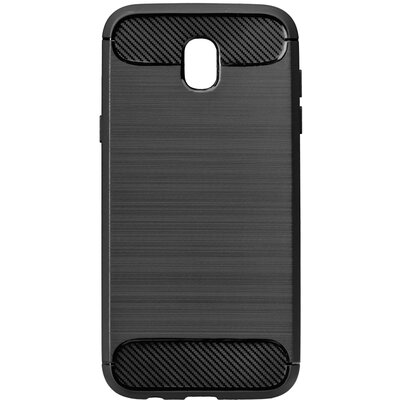 Forcell Carbon szilikon hátlapvédő telefontok, karbon mintás - Samsung Galaxy J3 2017, fekete