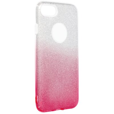 Forcell Shining szilikon hátlapvédő telefontok - Iphone 7 (4,7"), átlátszó/rózsaszín