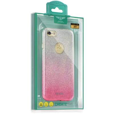 Kaku Ombre szilikon hátlapvédő telefontok fényes, színátmenettel Iphone 5/5S rózsaszín
