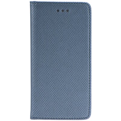 Smart flip Telefontok, mágneses flip zár, oldalra nyíló, bőr hatású - Samsung Galaxy J5 2016, Szürke