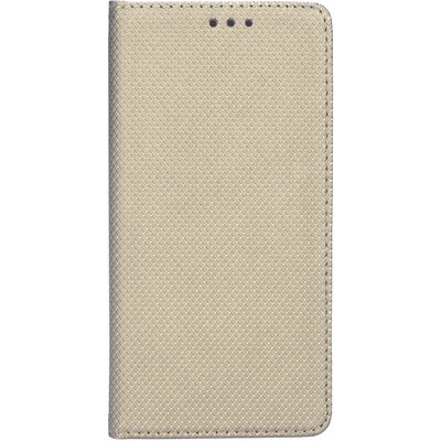 Smart flip Telefontok, mágneses flip zár, oldalra nyíló, bőr hatású - Samsung Galaxy A5 2017, Arany