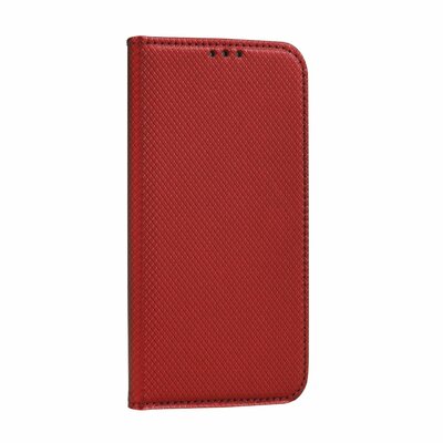 Smart flip Telefontok, mágneses flip zár, oldalra nyíló, bőr hatású - Samsung Galaxy A5 2017, Piros