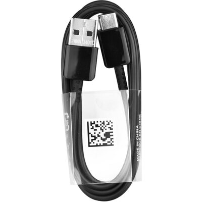 Gyári USB kábel - SAMSUNG EP-DW700CBE (Galaxy S8/A3 2017/A5 2017) 1,5 micro USB type C fekete bulk