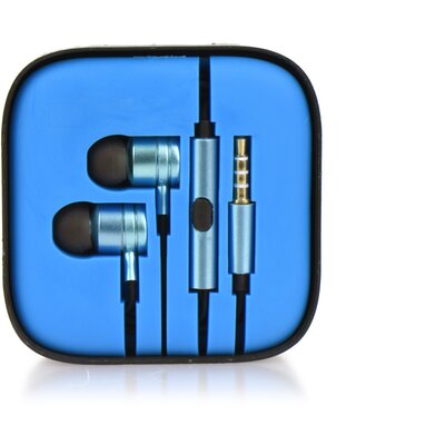 Fülhallgató sztereó kék metal MI, 3,5mm jack