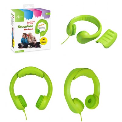 Fejhallgató gyerekeknek zöld, 3,5mm jack