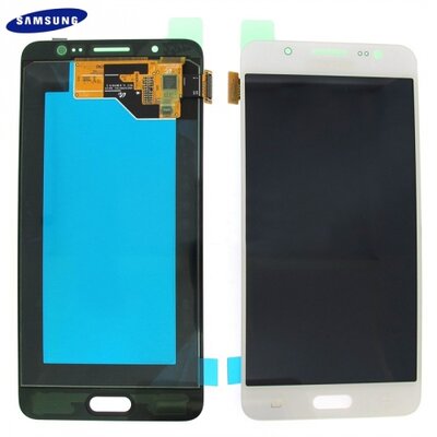 Gyári LCD kijelző komplett panel (kerettel, érintőpanellel), Fehér [Samsung Galaxy J5 (2016) (SM-J510)]