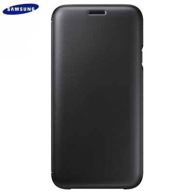Samsung EF-WJ730CBE Műanyag telefontok (aktív flip, oldalra nyíló, bankkártya tartó) fekete [Samsung Galaxy J7 (2017) (SM-J730)]