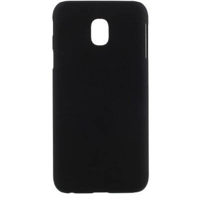 Műanyag hátlapvédő telefontok (gumírozott) Fekete [Samsung Galaxy J3 (2017) (SM-J330) EU]