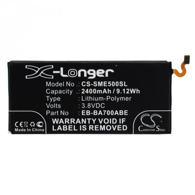 Utángyártott akkumulátor 2400 mAh Li-Polymer (EB-BE500ABE kompatibilis) - Samsung Galaxy E5 (SM-E500)