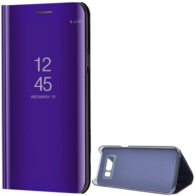 Telefontok álló (aktív flip, oldalra nyíló, asztali tartó funkció, tükrös felület, Mirror View Case) Lila [Samsung Galaxy S8 (SM-G950)]
