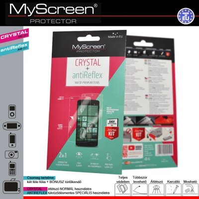 Myscreen Kijelzővédő fólia (2 féle típus) Crystal áttetsző /Antireflex tükröződésmentes [Lenovo S60]