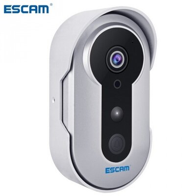 Escam QF220 ESCAM Doorbell kamera (belső 3000 mAh belső akku, Wifi infra IP, ajtócsengő, hang adás/rögzítés) FEKETE