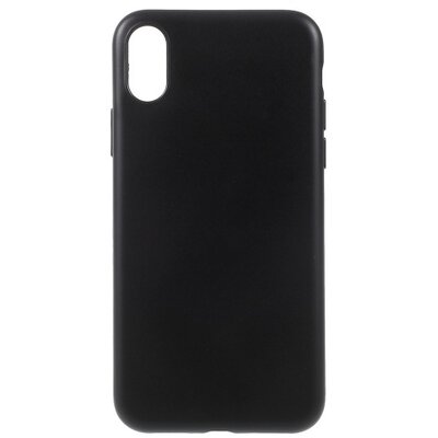 Hátlapvédő telefontok gumi / szilikon (gumírozott) Fekete [Apple iPhone X]