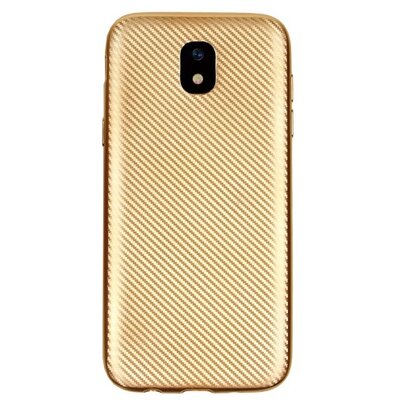 Hátlapvédő telefontok gumi / szilikon (karbon minta) Arany [Samsung Galaxy J3 (2017) (SM-J330) EU]