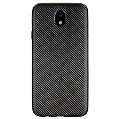 Hátlapvédő telefontok gumi / szilikon (karbon minta) Fekete [Samsung Galaxy J5 (2017) (SM-J530)]