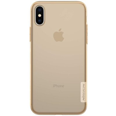 Nillkin Nature szilikon hátlapvédő telefontok (0.6 mm, ultravékony) AranyBarna [Apple iPhone X 5.8, Apple iPhone XS 5.8]