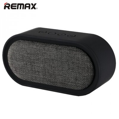 Remax RB_M11_B REMAX M11 BLUETOOTH hordozható hangszóró (textil borítás, mikrofon, 3.5 mm jack csatlakozó) FEKETE
