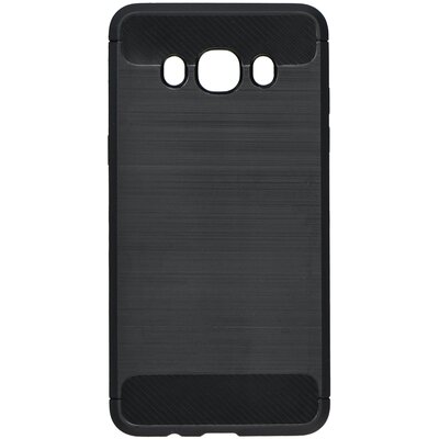 Forcell Carbon szilikon hátlapvédő telefontok, karbon mintás - Samsung Galaxy J7 2016, Fekete