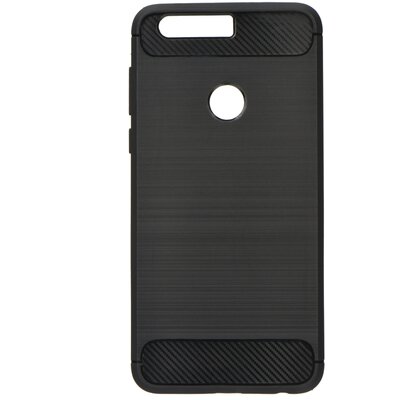 Forcell Carbon szilikon hátlapvédő telefontok, karbon mintás - Huawei HONOR 8, Fekete