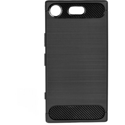 Forcell Carbon szilikon hátlapvédő telefontok, karbon mintás - Sony Xperia XZ1 Compact, fekete