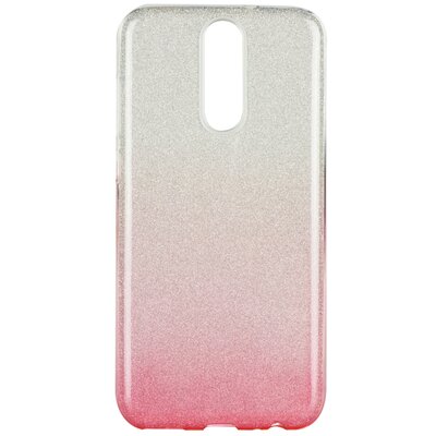 Forcell Shining szilikon hátlapvédő telefontok - Huawei Mate 10 LITE, átlátszó/rózsaszín