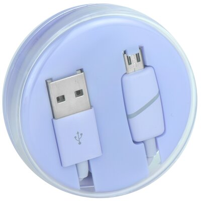Kábel Micro USB BOX Ring, lila