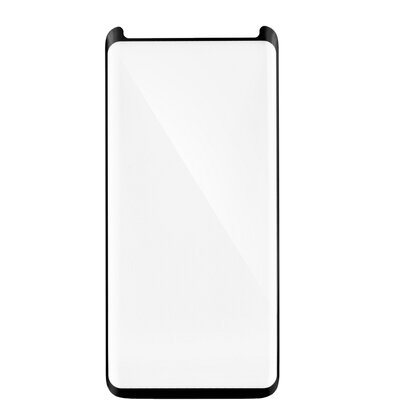 Ultravékony teljes felületet, kerekített éleket is lefedő edzett üvegfólia (9H keménység, 0.3mm) - Samsung Galaxy S8 (full glue with frame/small size), fekete