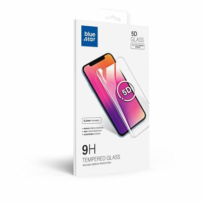 Bluestar kijelzővédő üvegfólia, vékony 0,3mm, 9H keménységi index, ívelt, 5D Full Cover - Apple Iphone 7/8+ Plus 5,5", fehér