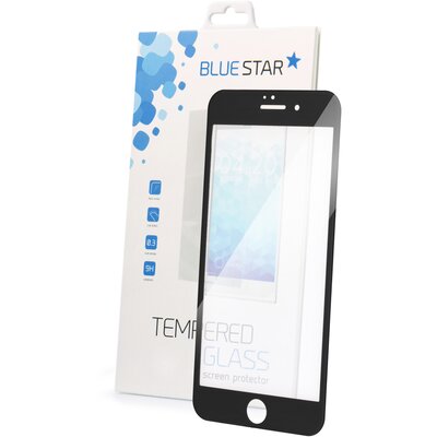 Bluestar kijelzővédő üvegfólia, vékony 0,3mm, 9H keménységi index, ívelt, 5D Full Cover - Apple Iphone X, fekete