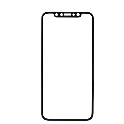 Kijelzővédő üvegfólia X-ONE (kerekített éleket is fedi) - Apple Iphone X 3D Full Cover, fekete 9H