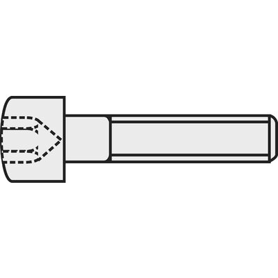 Toolcraft belső kulcsnyílású csavar M2 x 5 mm, fekete, DIN 912 888025