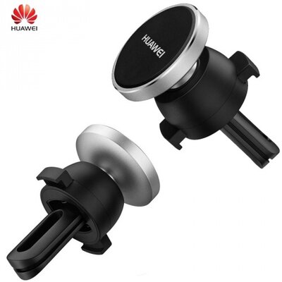 Huawei AF13 univerzális gépkocsi / autó telefontartó (szellőzőre rögzíthető, 360°-ban forgatható, mágneses), Fekete