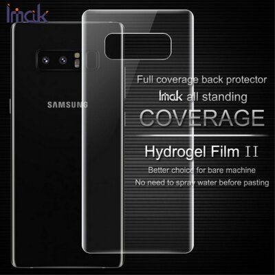 IMAK védőfólia (2 db-os, csak hátsó, full screen, íves részre, öngyógyító, 0.15mm vékony) ÁTTETSZŐ [Samsung Galaxy Note 8 (SM-N950F)]