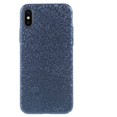 Műanyag hátlapvédő telefontok (csillogó, mozaik minta) Kék [Apple iPhone X]
