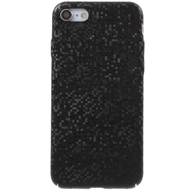 Műanyag hátlapvédő telefontok (csillogó, mozaik minta) Fekete [Apple iPhone 7 , Apple iPhone 8]