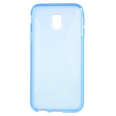 Hátlapvédő telefontok gumi / szilikon (S-line, karbonminta) Kék [Samsung Galaxy J3 (2017) SM-J330 EU]