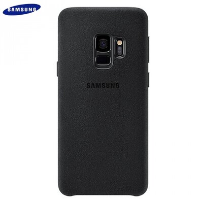Samsung EF-XG960AB Műanyag hátlapvédő telefontok (Alcantara textilbevonat) Fekete [Samsung Galaxy S9 (SM-G960)]