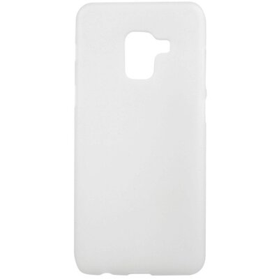 Hátlapvédő telefontok gumi / szilikon (matt, fényes keret) Fehér [Samsung Galaxy A8+ Plus (2018) SM-A730F]