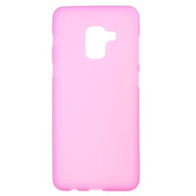 Hátlapvédő telefontok gumi / szilikon (matt, fényes keret) Rózsaszín [Samsung Galaxy A8+ Plus (2018) SM-A730F]
