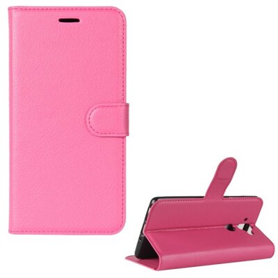 Telefontok álló, bőr hatású (flip, mágneses, oldalra nyíló, asztali tartó funkció) Rózsaszín [Nokia 9]