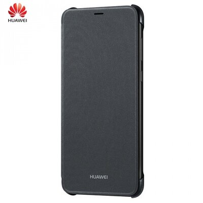Huawei 51992274 Telefontok álló, bőr hatású (flip, oldalra nyíló) Fekete [Huawei P Smart (Enjoy 7S)]