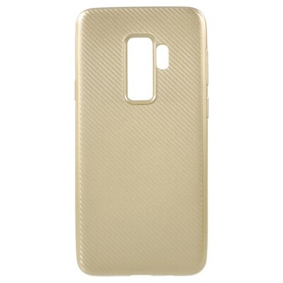 Hátlapvédő telefontok gumi / szilikon (karbon minta) Arany [Samsung Galaxy S9+ Plus (SM-G965)]