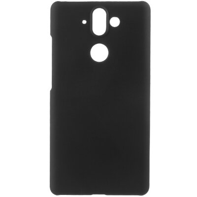 Műanyag hátlapvédő telefontok (fényes, gumírozott) Fekete [Nokia 9]