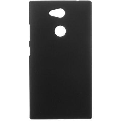 Műanyag hátlapvédő telefontok (gumírozott) Fekete [Sony Xperia L2]