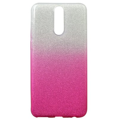 Szilikon hátlapvédő telefontok Huawei Mate 10 Lite rózsaszín, csillámos