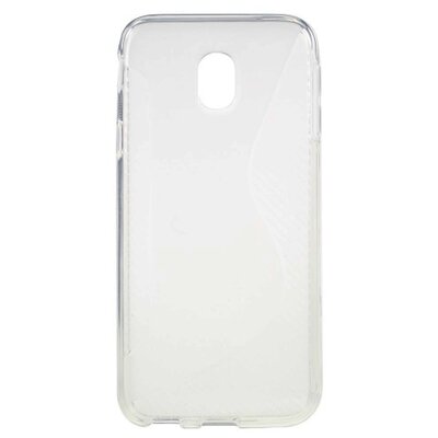 Hátlapvédő telefontok gumi / szilikon (S-line, karbonminta) Átlátszó [Samsung Galaxy J3 (2017) SM-J330 EU]