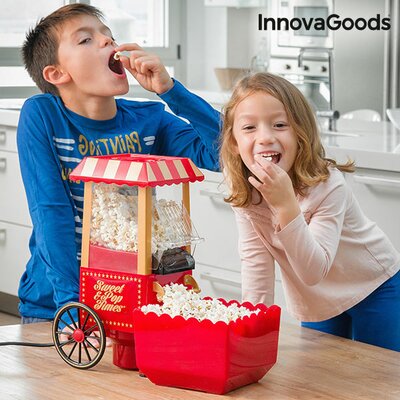 InnovaGoods 1200W Popcorn gép, Pattogatott Kukorica készítő, Piros