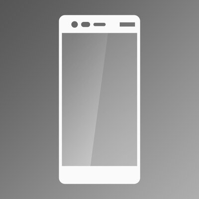 Kijelzővédő üvegfólia Q sklo Nokia 2 fehér, fullcover, 0,33 mm