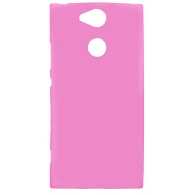 Hátlapvédő telefontok gumi / szilikon (matt, fényes keret) Rózsaszín [Sony Xperia XA2 (H4113)]