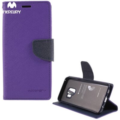 MERCURY Fancy Diary Telefontok álló, bőr hatású (flip, mágneses, oldalra nyíló, bankkártya tartó, asztali tartó funkció) Lila [Samsung Galaxy S9 (SM-G960)]
